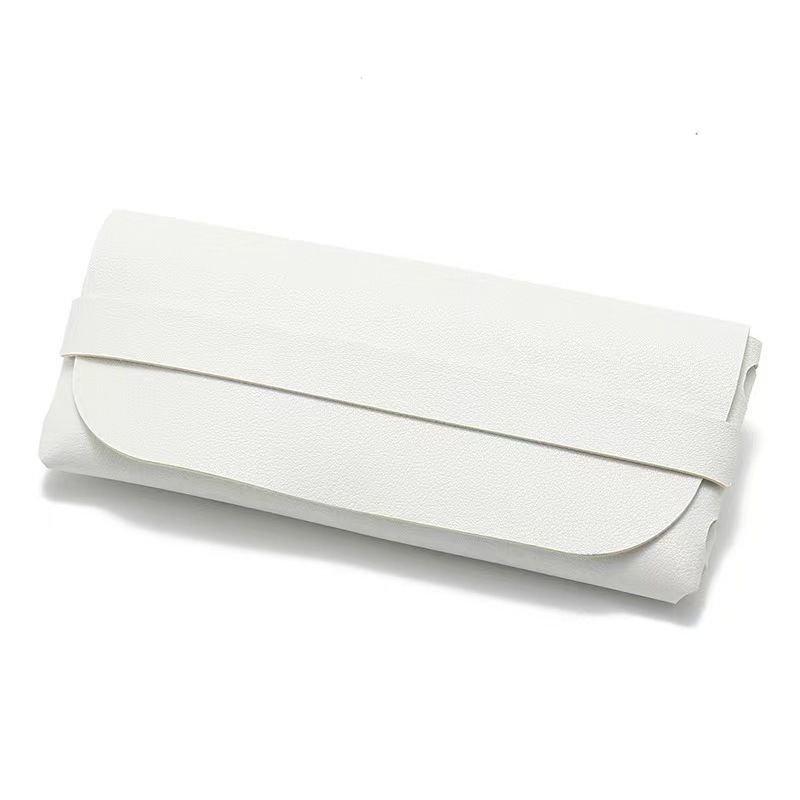 Unisex Glasses Case Black leather glasses case PVC nail buckle soft bag Sunglasses case Sunglasses case Glasses bag_maomaolike.com
