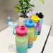 600ML Gradient Color Astronaut Plastic Space With Cartoon Sticker Drinking Water Bottle Outdoor Sports Tr_maomaolike.com