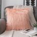 Home Garden Wool Plush Car Decorative Pillow Sofa Cushion Solid Color Long Hair Pillowcase_maomaolike.com