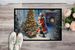 Fox Terrier And Santa Claus Doormat Front Door Mat Indoor Outdoor Rugs For Entryway, Non Slip Washable Low Pile, 24H X 36W_maomaolike.com