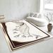 Living Room Rug, Oversized Rug, Marble Pattern With Geometric Border Bedroom Rug,Soft Thickened Washable Thickened Underlay,Bedside Rug Decorative Rug_maomaolike.com