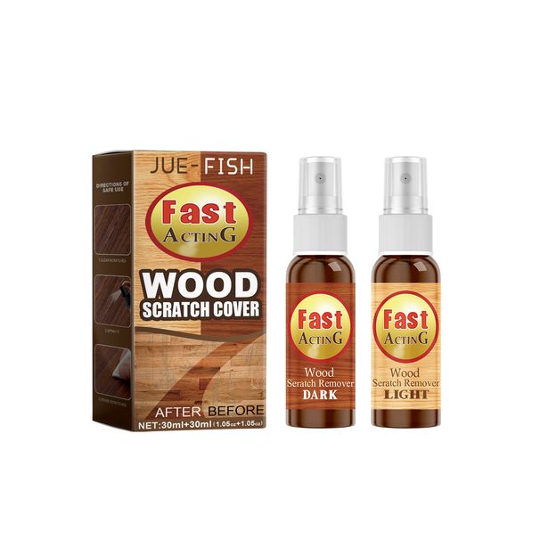 JUE-FISH Wood Floor Scratch Repair Agent, Scratch Repair Spray Furniture Floor Renovation Repair Paint_maomaolike.com