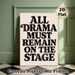 Drama Quote Themed Painting Poster, Bold Retro Typography Poster, Witty Stage-inspired Decor Ideal For Theater Room, Living Room Or Workspace_maomaolike.com