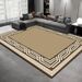 Living Room Rug Large Size Gorgeous Gold Frame Design Bedroom Rug Plush Thickened Machine Washable Thickened Underlay Interior Decorative Rug_maomaolike.com