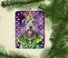 Irish Wolfhound King Of Mardi Gras Porcelain Ornament Christmas Tree Hanging Decorations For Home Christmas Holiday, Rectangle, Gift, Multicolor_maomaolike.com