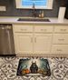 Krampus The Christmas Demon Spooky Halloween Memory Foam Kitchen Mat Machine Washable Anti-Fatigue Mat Cushion Comfort Bath Mat Or Kitchen Rug_maomaolike.com
