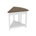 Corner Desk With Storage Shelves,Fan-shaped Side Table,for Home ,Office, Small Space, White And Wood_maomaolike.com