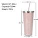 24OZ large capacity double layer plastic straw cup AS universal water cup for male and female students_maomaolike.com