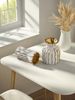 1pc Light Luxury Gold Stripe Design Ceramic Vase Small Fresh Style Can Be Filled With Water Vase Multi-scene Ornament Vase_maomaolike.com
