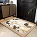 Living Room Rug Large Size Gorgeous Gold Frame Design Bedroom Rug Plush Thickened Machine Washable Thickened Underlay Interior Decorative Rug_maomaolike.com