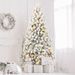 5ft Pre-lit Flocked Artificial Christmas Tree Environmentally Friendly Fireproof Artificial Christmas Flocked Tree_maomaolike.com