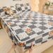 Cartoon Milk Velvet Quilted Sheet Single Piece 1.2m 1.5/1.8 Thickened Coral Fleece Cover Non-Slip Bed Set_maomaolike.com