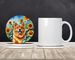 Finnish Spitz In Sunflowers Large Sandstone Coasters Pack Of 4 Absorbent Round Coasters Decor Gifts For Men Or Women, 4 In, Multicolor_maomaolike.com