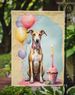 Whippet Happy Birthday Garden Flag Mailbox Flag Decorative Yard Flag Banner Outside Patio Artwork Yard Flower Beds, Garden Size, Multicolor_maomaolike.com