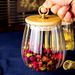 【 1423 People's Collection 】 Tea Glass Sealed High-value Flower Tea Creative Moisture-proof Sugar Jar, Household_maomaolike.com