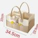 Baby Mommy Bedside Cartoon Large Capacity Felt Storage Basket Side Diaper Bag_maomaolike.com