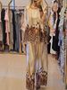 Women's Clothing new fashion casual printed tops and trousers two piece suit_maomaolike.com