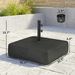 Garden Parasol Base 176 Lbs Sand Filled Heavy Duty Stand For Cantilever Umbrellas And 1.9" Poles Black_maomaolike.com