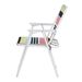 Folding Beach Chair, Lightweight Beach Chair With High Back, Portable Foldable Camping Chair Lawn Chair With Hard Armrest, Colorful Stripes_maomaolike.com