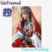 Ethnic Traditional Lady Painting Poster, Vibrant Textured Oil Painting Style Poster, Cultural Artistic Piece With Elaborate Traditional Jewelry_maomaolike.com