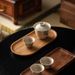 Tableware Solid Wood Round Dessert Japanese-style Tray Snack Dried Fruit Wooden Plate_maomaolike.com