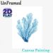 Blue Coral Painting Poster, Soft Watercolor Style Blue Coral Poster, Delicate Textured Design Brings Coastal Vibe, Suitable For Living Room, Bathroom_maomaolike.com