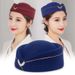 Hot Sale Women Air Cotton Flight Attendant Hat Stewardess Cap for Costume Cosplay Musical Performance_maomaolike.com