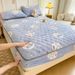 Milk Velvet Single Piece Winter Thickened Dustproof Coral Fleece Non-Slip Bed Sheet Mattress Protector Cover_maomaolike.com