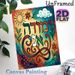 Decorative Script Painting Poster, Vibrant Folk Art Style Poster, Colorful Swirling Script Paired With Sun, Clouds & Floral Motifs, Charming Wall_maomaolike.com