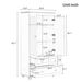 Tall Storage Cabinet With Three Drawers For Bathroom/Office_maomaolike.com