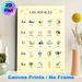 Spanish Vowels Learning Painting Poster, Cute Cartoon Style Vocabulary Illustrated Poster, Assists With Spanish Language Learning, Suitable For Study_maomaolike.com