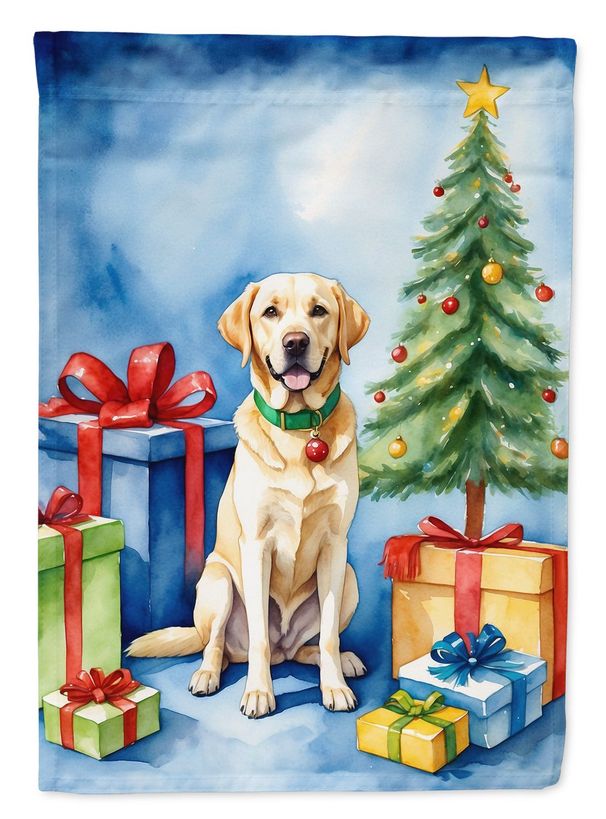 Yellow Labrador Retriever Christmas Reindeer Garden Flag Mailbox Flag Decorative Yard Flag Banner Outside Patio Artwork Yard Flower Beds, Garden Size, Multicolor_maomaolike.com