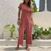 Women's casual commuting nine-point pants summer wide-leg jumpsuit women_maomaolike.com