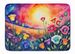Lisianthus In Color Memory Foam Kitchen Mat Machine Washable Anti-Fatigue Mat Cushion Comfort Bath Mat Or Kitchen Rug_maomaolike.com