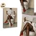 Fashionable Lady Reading Newspaper Painting Poster, Sleek Modern Portrait Poster, Eye-catching Decorative Piece For Bathroom Wall Decor_maomaolike.com