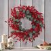 29" Artificial Christmas Wreath With Eucalyptus & Berries,Decorations For Everyday Farmhouse Window Outdoor/Indoor_maomaolike.com