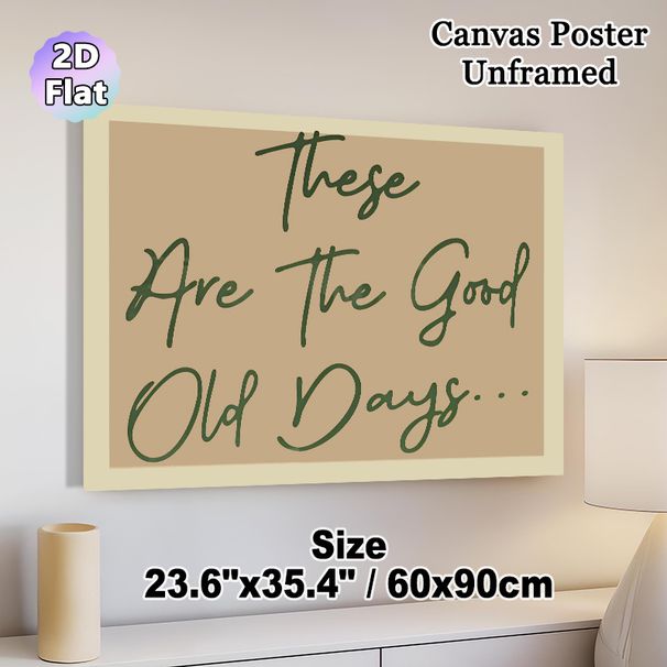 Inspirational Quote Painting Poster, Warm-toned Handwritten Style Poster, Heartfelt Nostalgic Message, Ideal For Living Room, Bedroom And Office_maomaolike.com