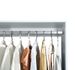 Wooden Closet System With 4 Drawers Storage Cabinet 2 Hanging Rails And Shelves Clothes Built-in Garment Rack Walk-in Closet Organizer For Bedroom White 63"W X 15.7"D X 70.8"H -- 2 Packages_maomaolike.com