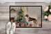 American English Coonhound Cozy Christmas Doormat Front Door Mat Indoor Outdoor Rugs For Entryway, Non Slip Washable Low Pile, 24H X 36W_maomaolike.com