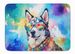 Siberian Husky Hippie Dawg Memory Foam Kitchen Mat Machine Washable Anti-Fatigue Mat Cushion Comfort Bath Mat Or Kitchen Rug_maomaolike.com