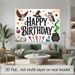 Magical Wizard Birthday Banner - 2D Flat Polyester Backdrop With Witch Hat, Owl, Wand, Stars, Wall Hanging Party Decor_maomaolike.com