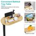 1Pc C-Shaped Bathtub Tray Table With Adjustable Height 360Degree Rotatable Desktop Freestanding Bath Caddy Against Wall Couch Bed Sofa Side Table_maomaolike.com