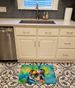 English Bulldog Hippie Dawg Memory Foam Kitchen Mat Machine Washable Anti-Fatigue Mat Cushion Comfort Bath Mat Or Kitchen Rug_maomaolike.com
