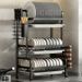 3 Layer Dish Drying Rack, Multi-Functional Kitchen Counter Organizer For Plates, Bowls & Cutlery_maomaolike.com