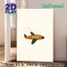 Cartoon Airplane Painting Poster, Warm-toned Minimalist Flying Plane With Cloud Trails Poster, Whimsical Simple Decor Ideal For Bedroom, Living Room_maomaolike.com
