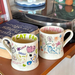 Childhood Graffiti Butterfly Cream Ceramic Cup Office Coffee Cup Couple Breakfast Cup_maomaolike.com