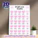 Weight Loss Tracker Painting Poster, Pastel Pink Heart & Bow Design Poster, Practical Tool To Monitor Weekly Weight Loss Progress For Home Or Personal_maomaolike.com