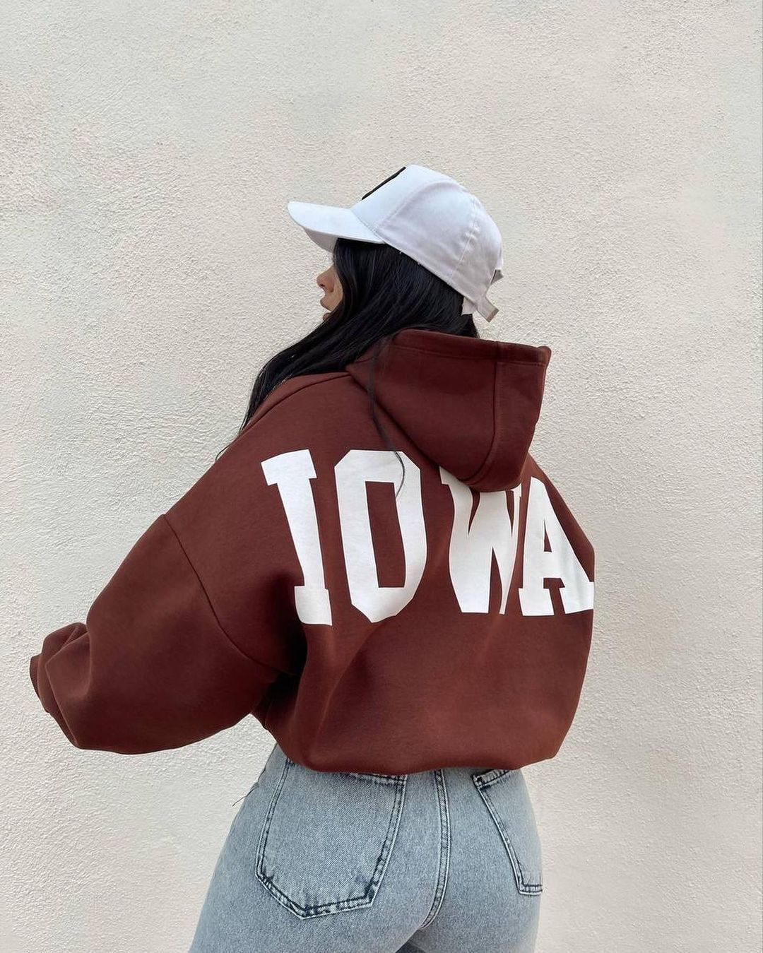 Women's Clothing popular velvet loose long sleeved hooded printed short sweatshirt for women_maomaolike.com