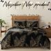 Plant Floral & Golden Leaf Pattern Duvet Cover Set - Nordic Style, Active Printing, Soft Fleece & Twill Fabric_maomaolike.com