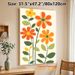 Retro Floral Painting Poster, Vibrant Minimalist Graphic Flower Poster, Cheerful Warm-toned Design, Ideal For Living Room, Bedroom And Office_maomaolike.com